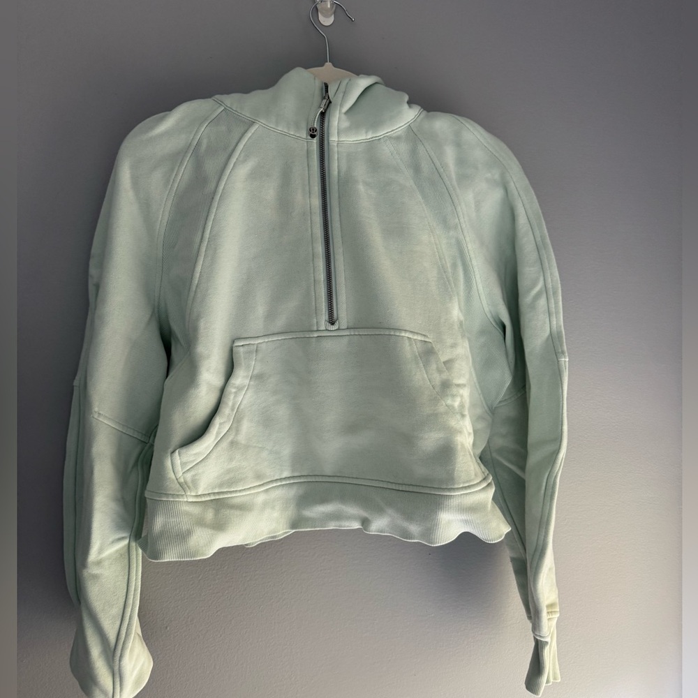 Lululemon Athletica Mint Green Half Zip-Up Hoodie